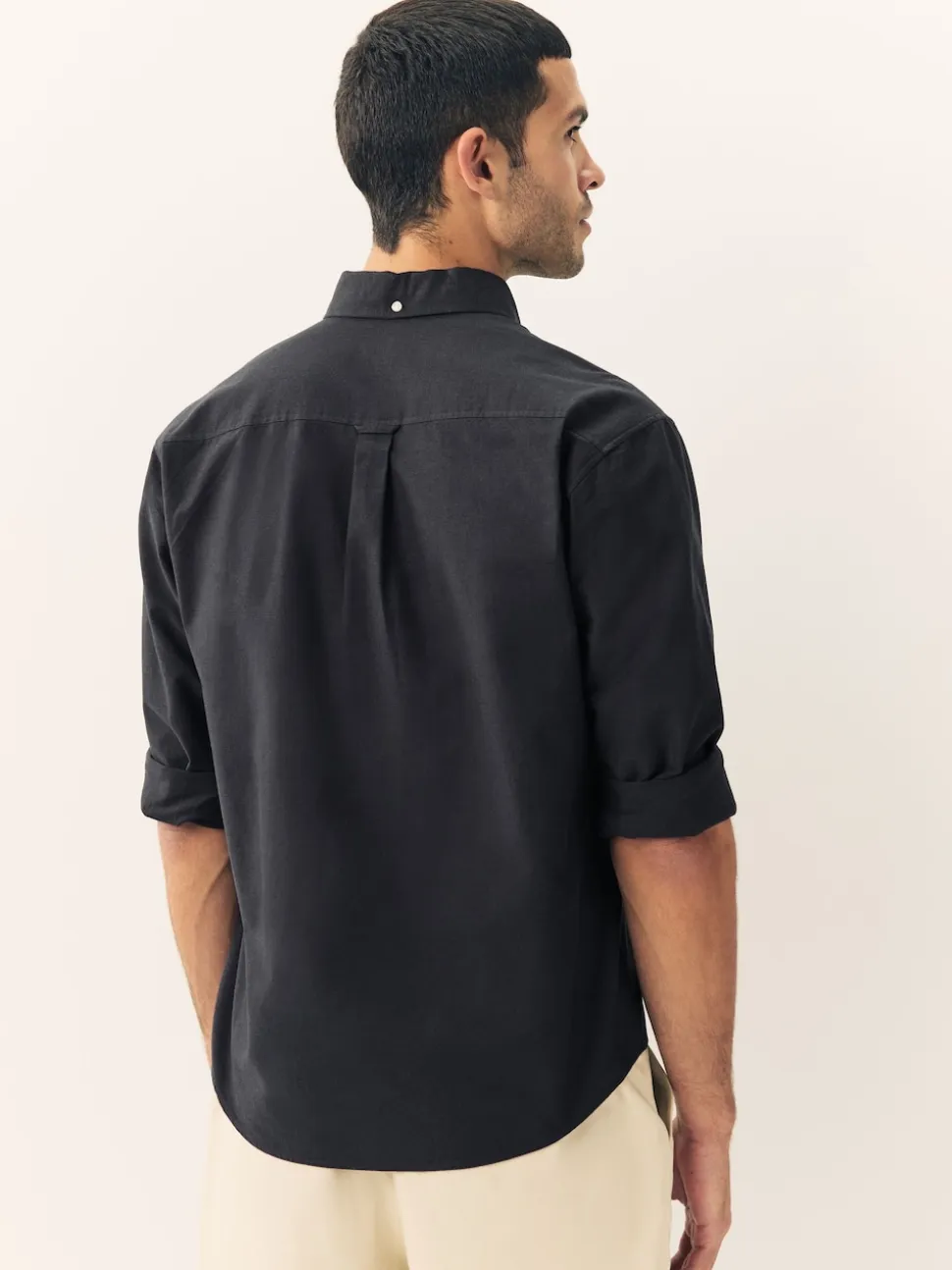 Charcoal Grey Regular Fit Long Sleeve Oxford Shirt