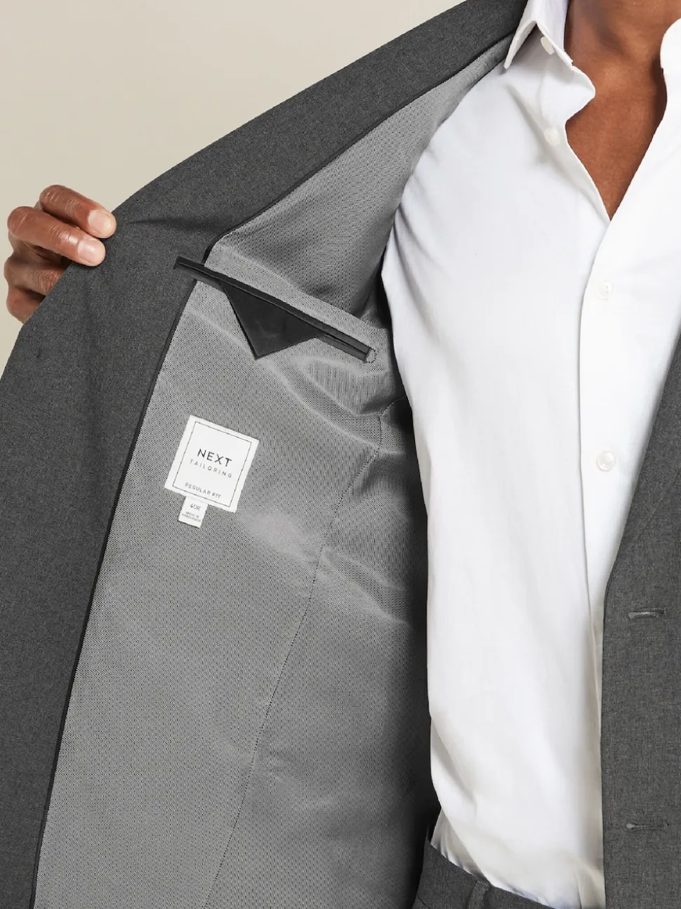 Charcoal Grey Regular Fit Essential Suit Jacket