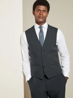 Charcoal Grey Regular Fit Essential Suit Waistcoat