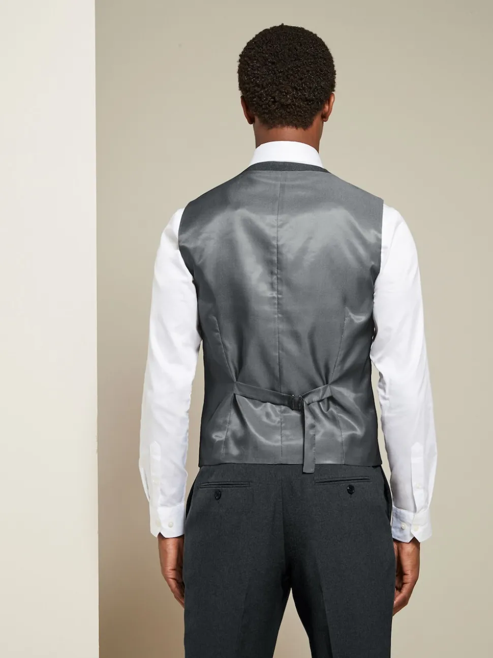 Charcoal Grey Regular Fit Essential Suit Waistcoat