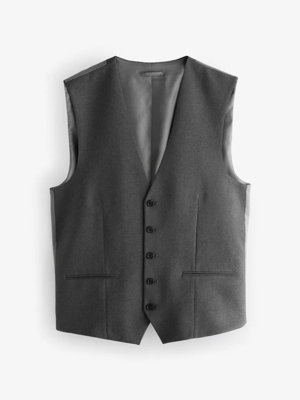 Charcoal Grey Regular Fit Essential Suit Waistcoat