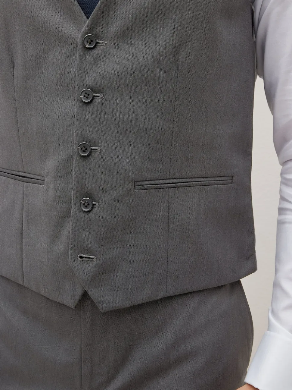 Charcoal Grey Regular Fit Waistcoat