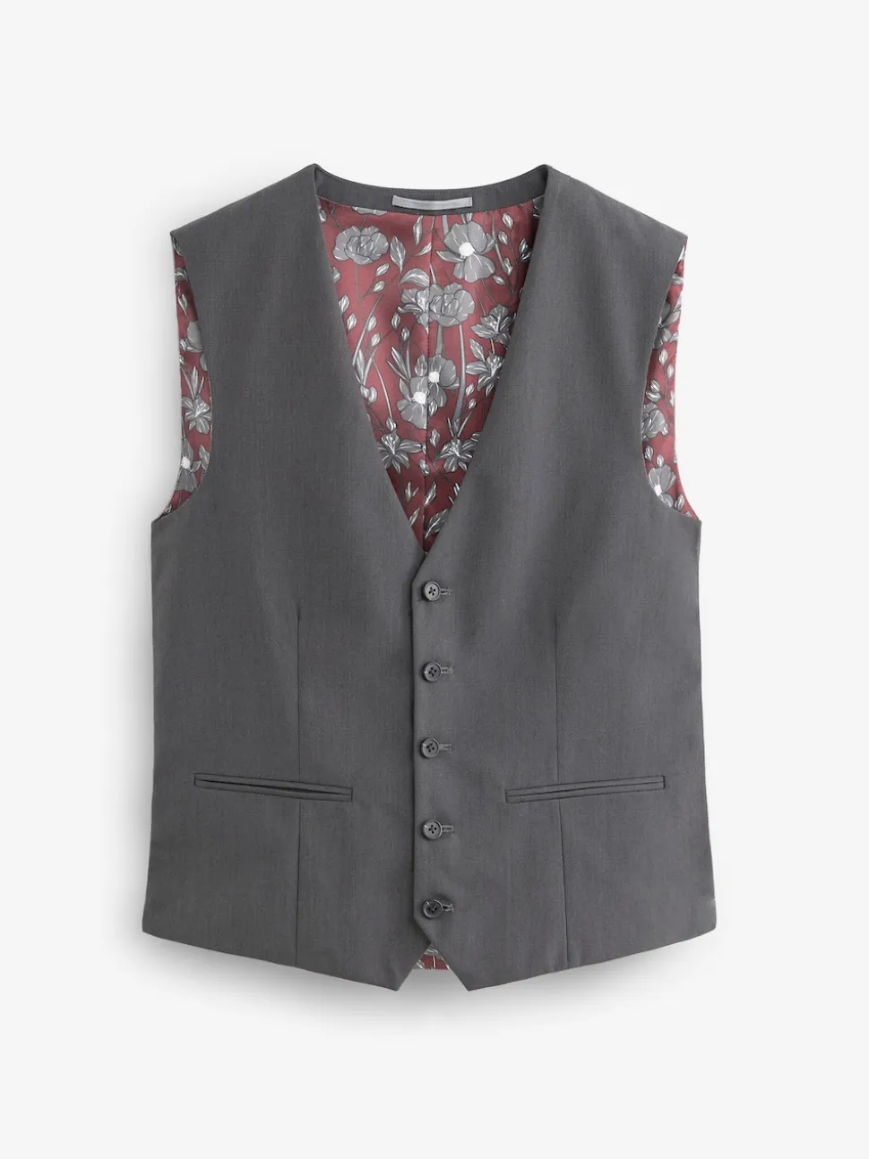 Charcoal Grey Regular Fit Waistcoat