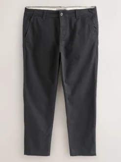 Charcoal Grey Regular Tapered Fit Heritage Cotton Rich Trousers