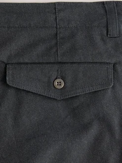 Charcoal Grey Regular Tapered Fit Heritage Cotton Rich Trousers