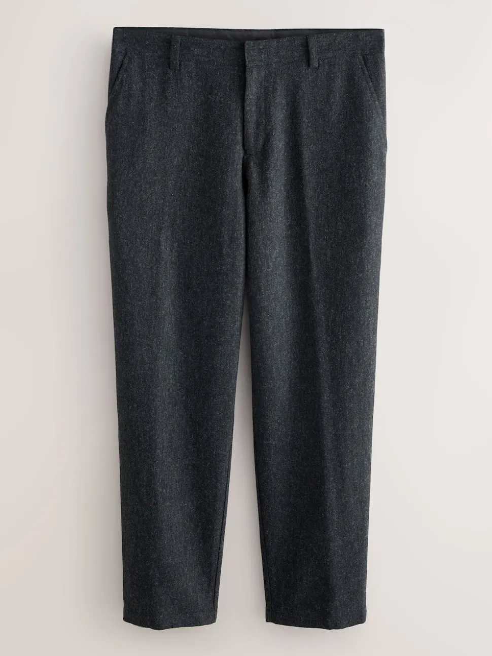 Charcoal Grey Relaxed Fit Wool Blend Suit Trousers