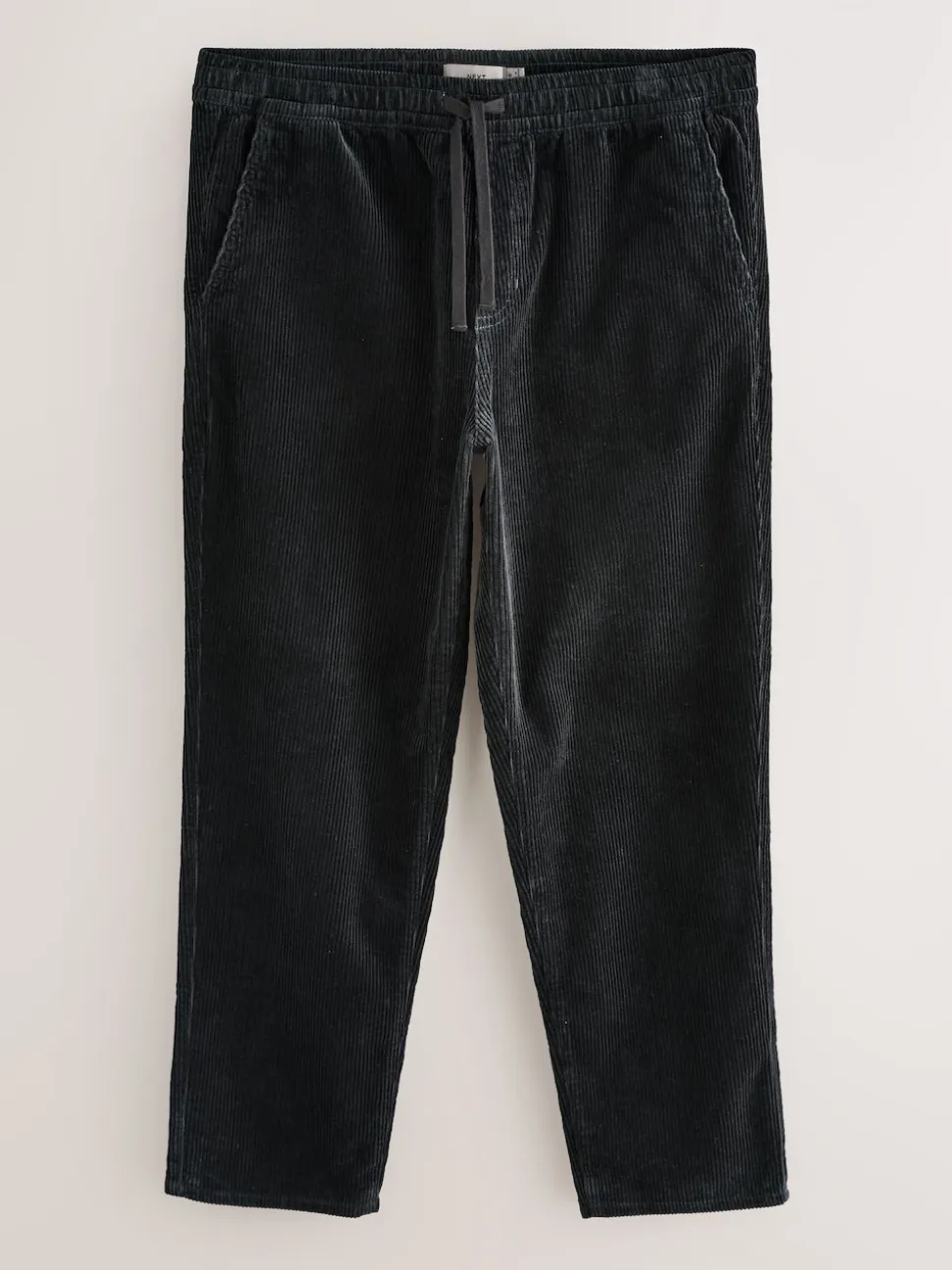 Charcoal Grey Relaxed Tapered Fit Corduroy Joggers
