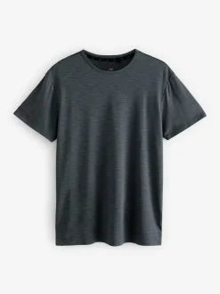 Charcoal Grey Short Sleeve Tee Active Gym Training Top