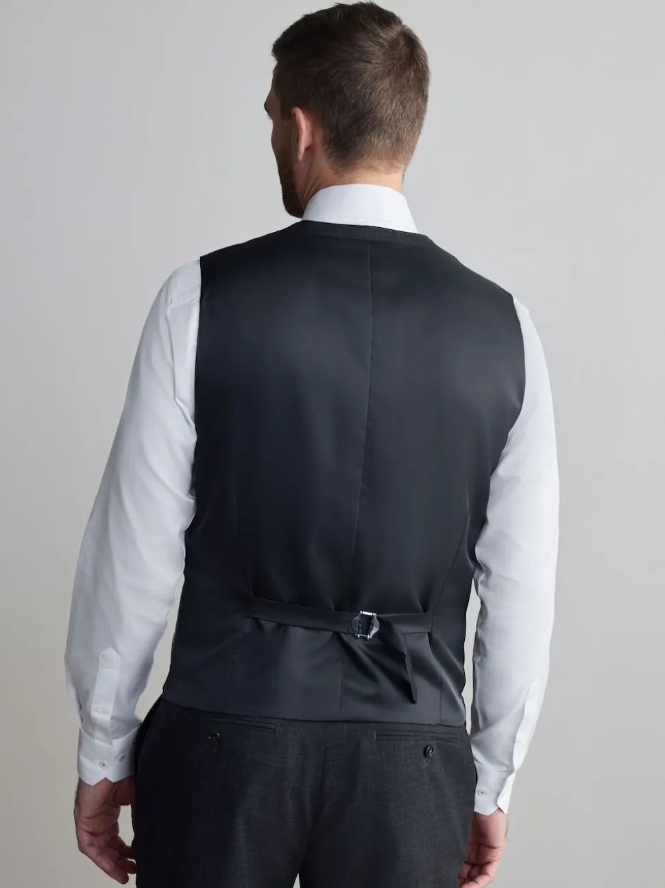 Charcoal Grey Signature Nova Fides Wool Waistcoat