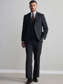 Charcoal Grey Signature Nova Fides Wool Waistcoat