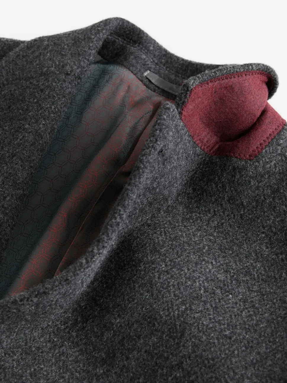 Charcoal Grey Signature Soft Touch Wool Rich Italian Fabric Epsom Overcoat With Cashmere