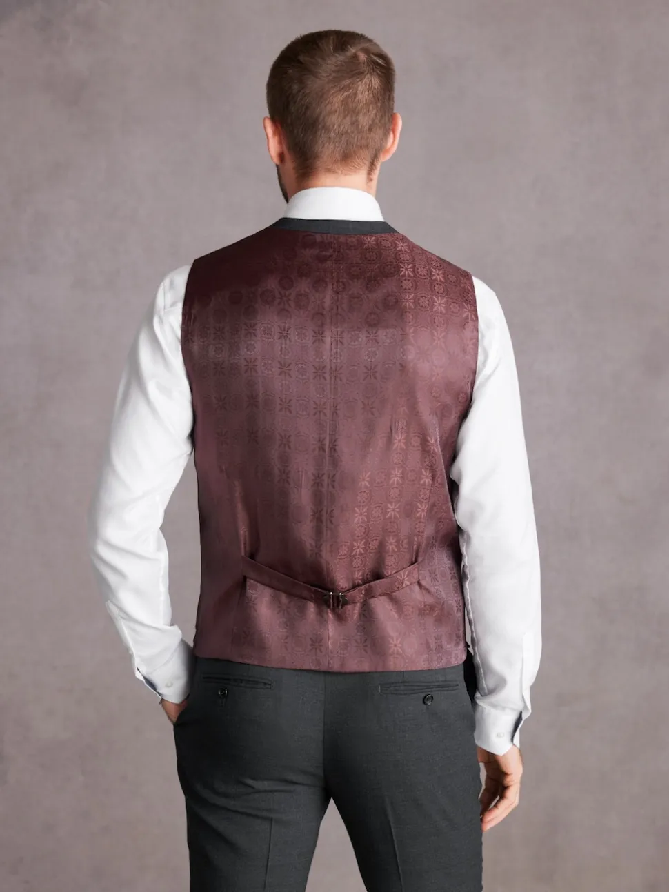 Charcoal Grey Signature Tollegno Suit Waistcoat