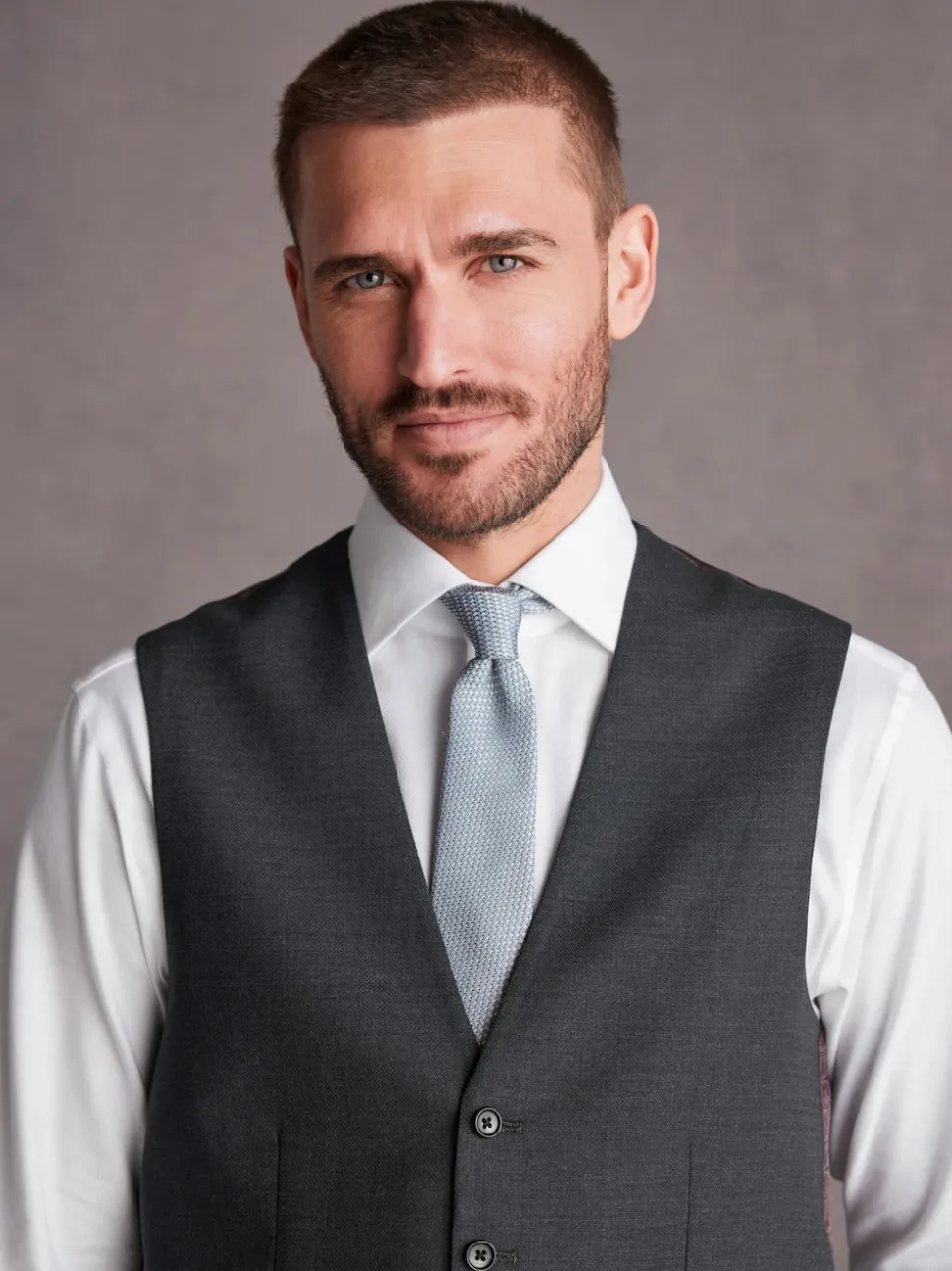 Charcoal Grey Signature Tollegno Suit Waistcoat