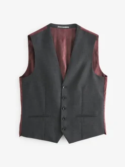 Charcoal Grey Signature Tollegno Suit Waistcoat