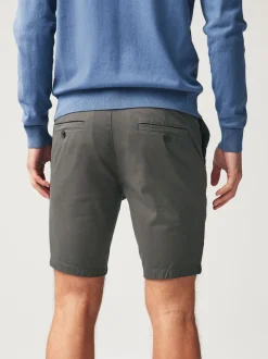 Charcoal Grey Skinny Fit Stretch Chinos Shorts