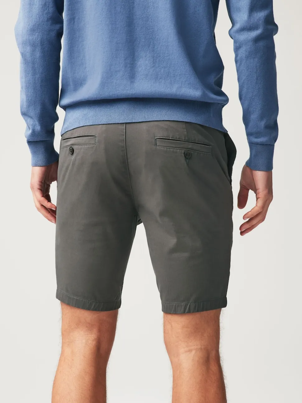 Charcoal Grey Skinny Fit Stretch Chinos Shorts