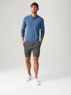Charcoal Grey Skinny Fit Stretch Chinos Shorts