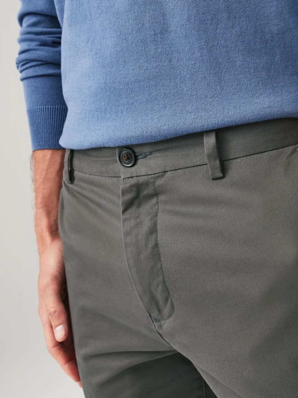Charcoal Grey Skinny Fit Stretch Chinos Shorts