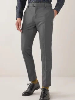 Charcoal Grey Skinny Fit Suit Trousers