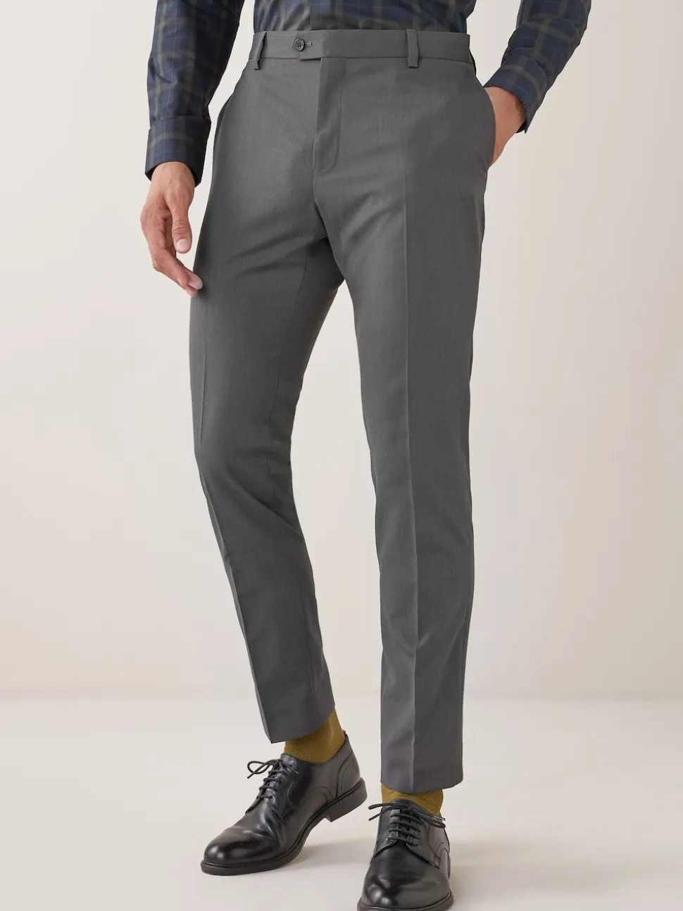 Charcoal Grey Skinny Fit Suit Trousers