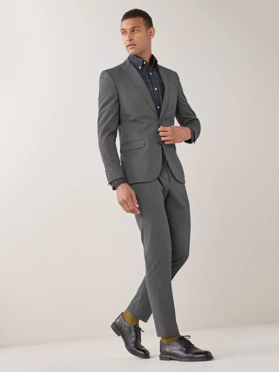 Charcoal Grey Skinny Fit Suit Trousers