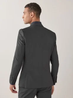Charcoal Grey Skinny Fit Two Button Suit Jacket
