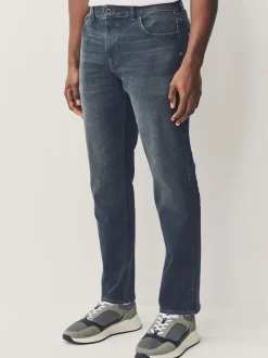 Charcoal Grey Slim Fit Authentic Stretch Denim Jeans