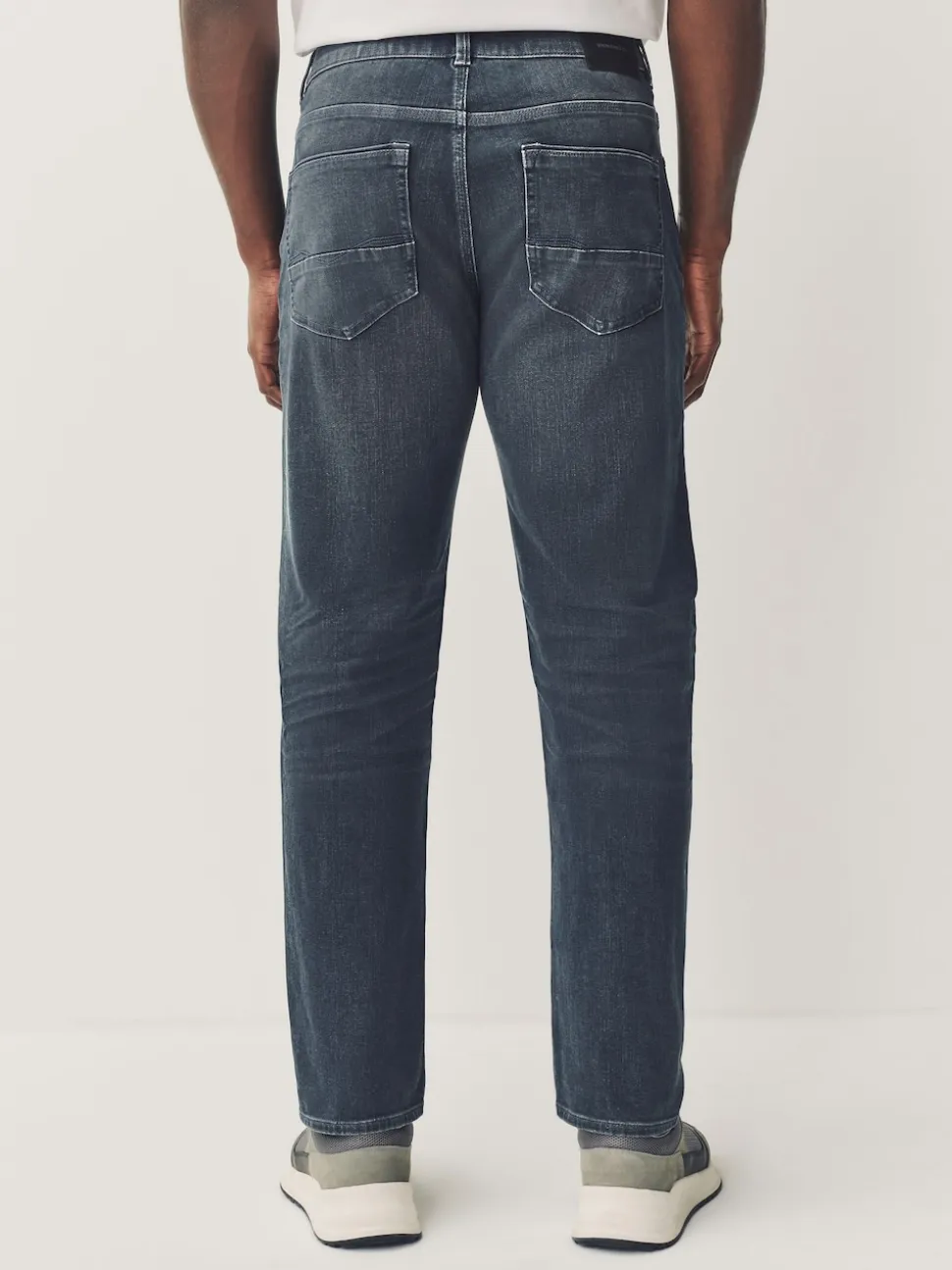 Charcoal Grey Slim Fit Authentic Stretch Denim Jeans