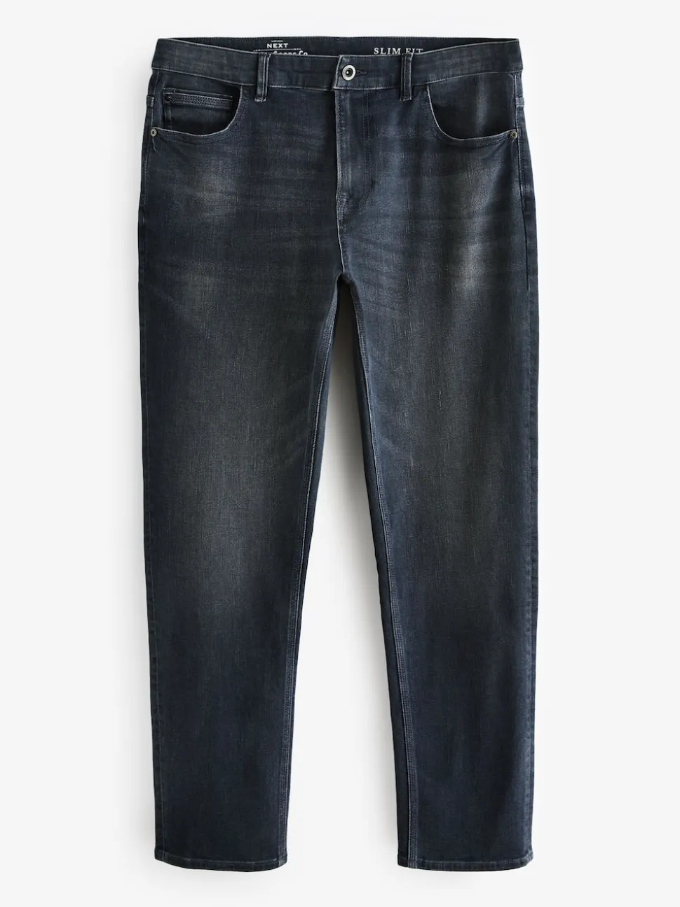 Charcoal Grey Slim Fit Authentic Stretch Denim Jeans