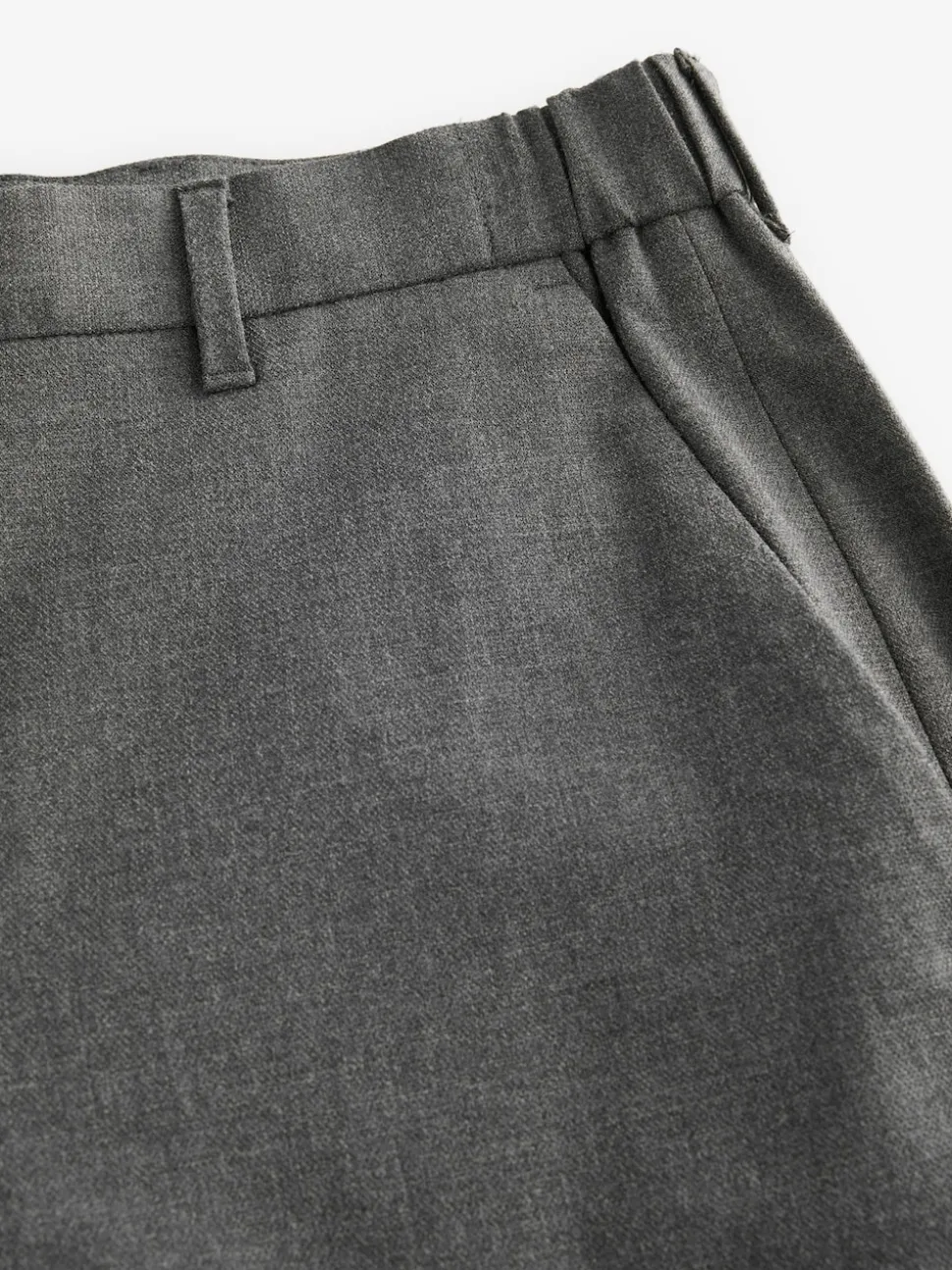 Charcoal Grey Slim Fit Elasticated Waist Motionflex Stretch Smart Trousers