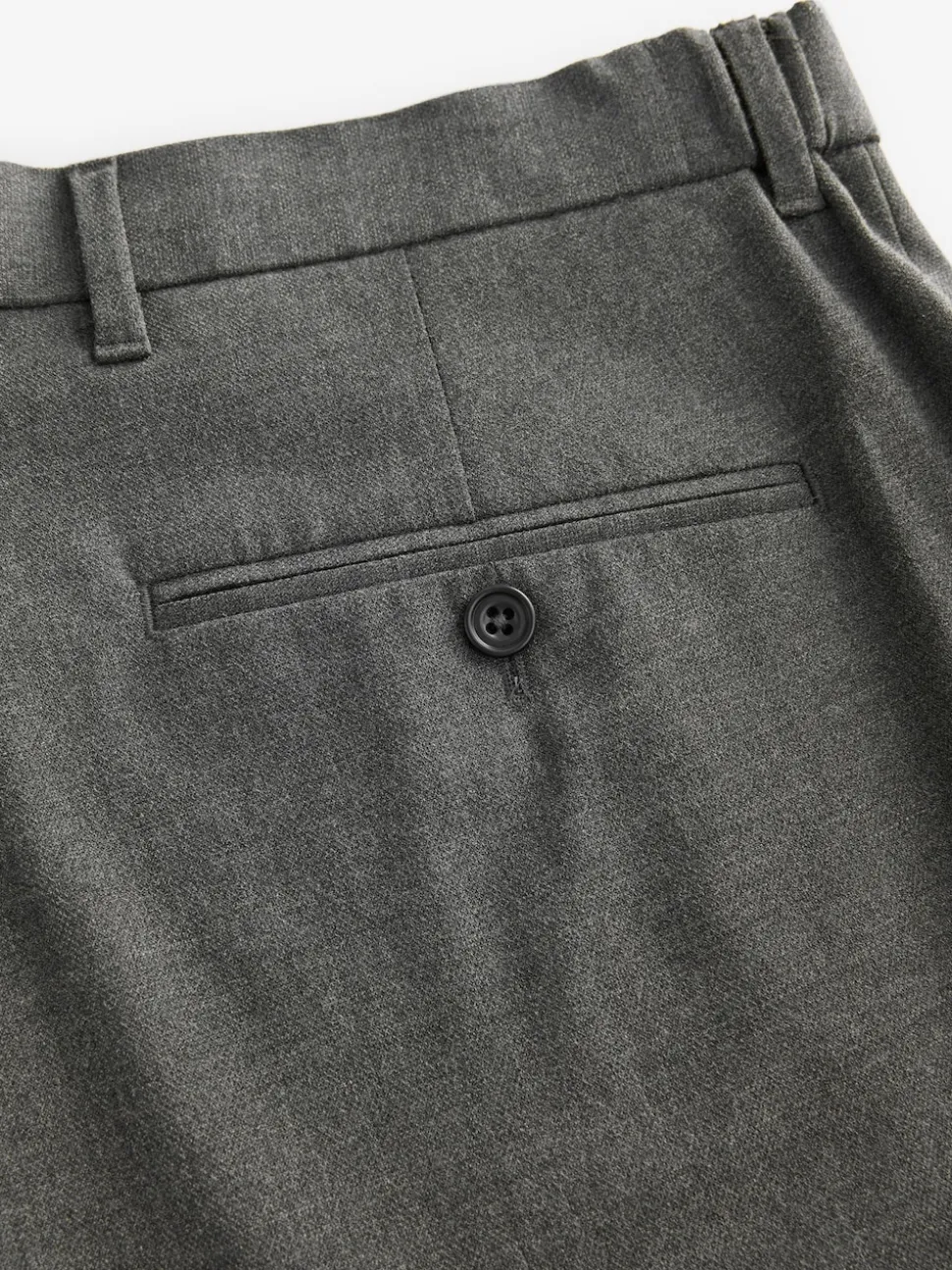Charcoal Grey Slim Fit Elasticated Waist Motionflex Stretch Smart Trousers