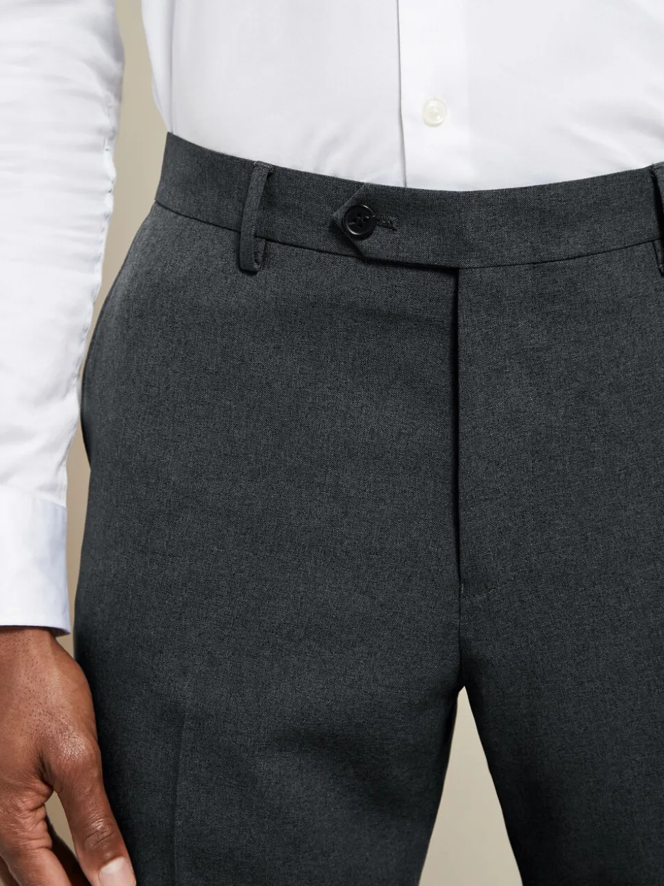 Charcoal Grey Slim Fit Essential Suit Trousers