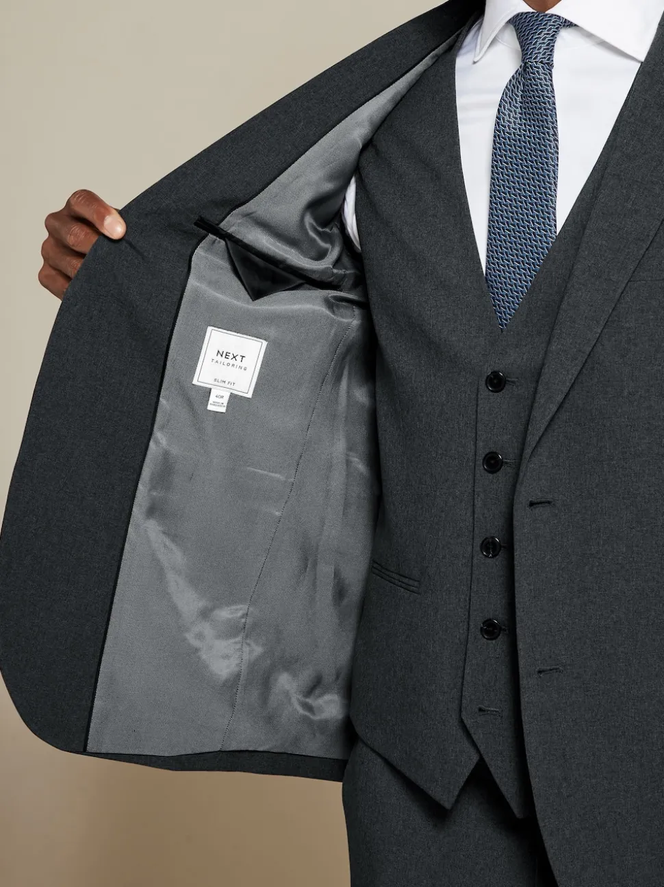Charcoal Grey Slim Fit Essential Suit Jacket