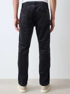 Charcoal Grey Slim Fit Motionflex Corduroy Stretch Trousers