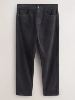 Charcoal Grey Slim Fit Motionflex Corduroy Stretch Trousers