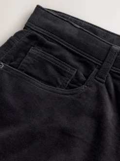 Charcoal Grey Slim Fit Motionflex Corduroy Stretch Trousers