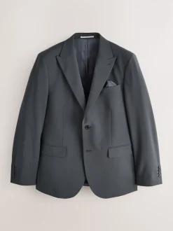 Charcoal Grey Slim Fit Slim Fit Motion Flex Wool Blend Suit Jacket