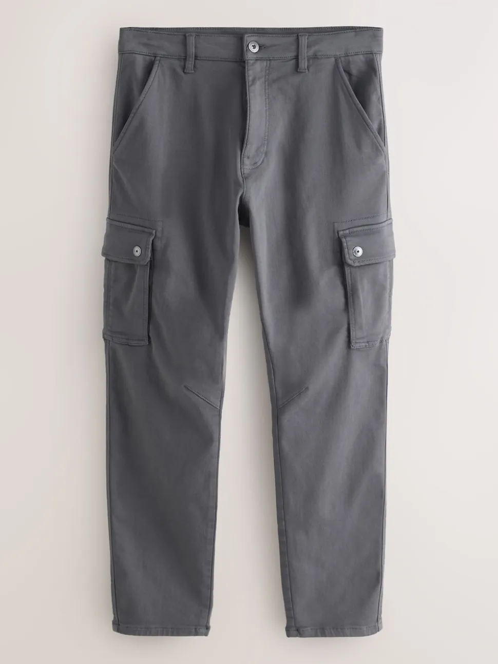 Charcoal Grey Slim Fit Slim Fit Motionflex Strech Cargo Trousers