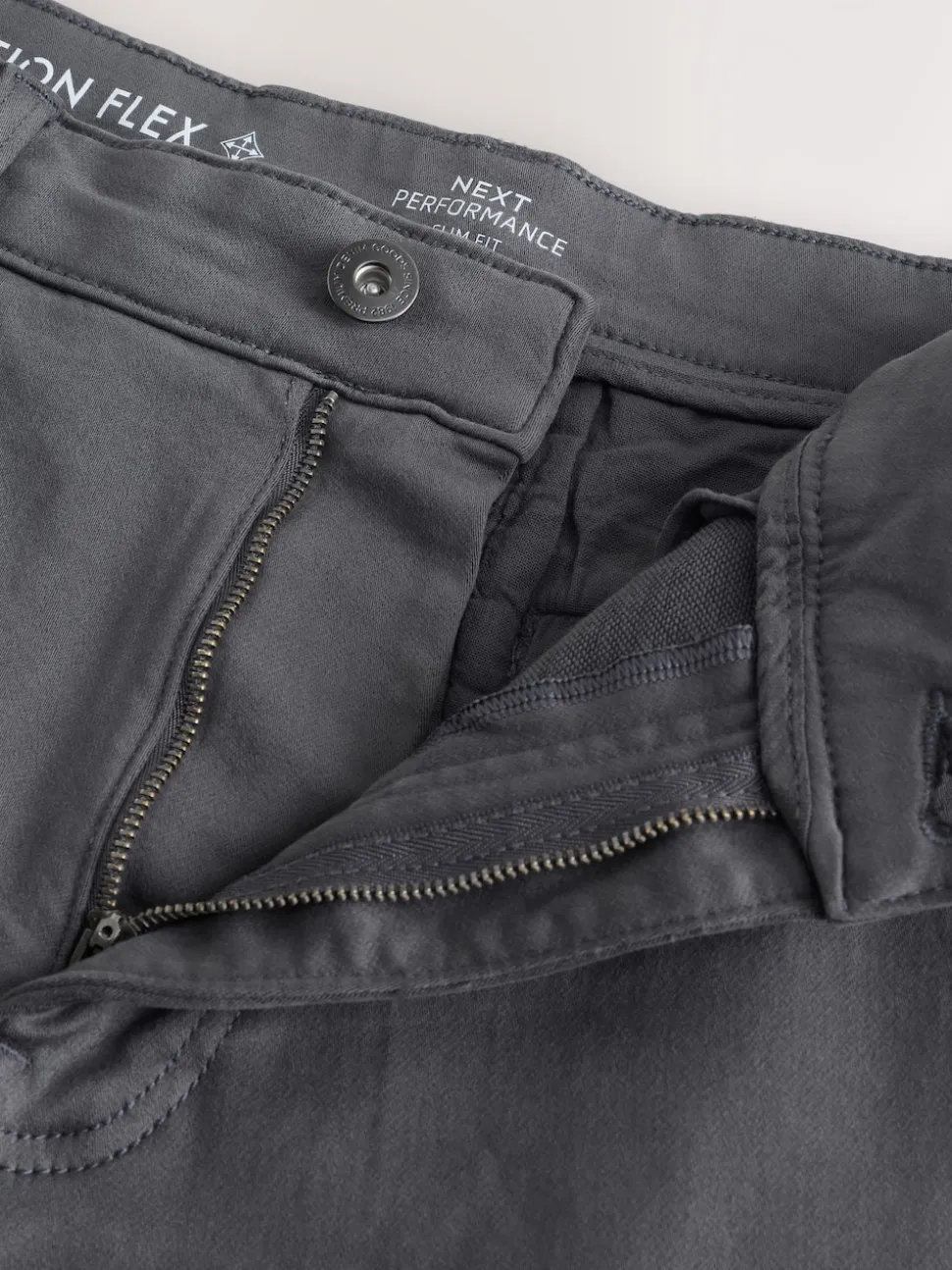 Charcoal Grey Slim Fit Slim Fit Motionflex Strech Cargo Trousers