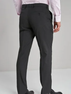 Charcoal Grey Slim Fit Stretch Smart Trousers