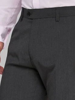 Charcoal Grey Slim Fit Stretch Smart Trousers