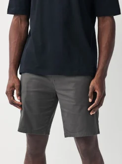 Charcoal Grey Slim Fit Stretch Chinos Shorts