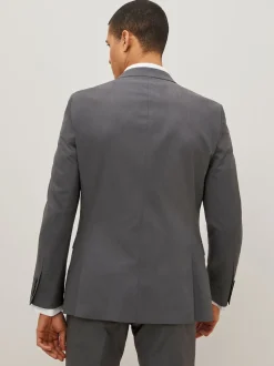 Charcoal Grey Slim Fit Two Button Suit Jacket