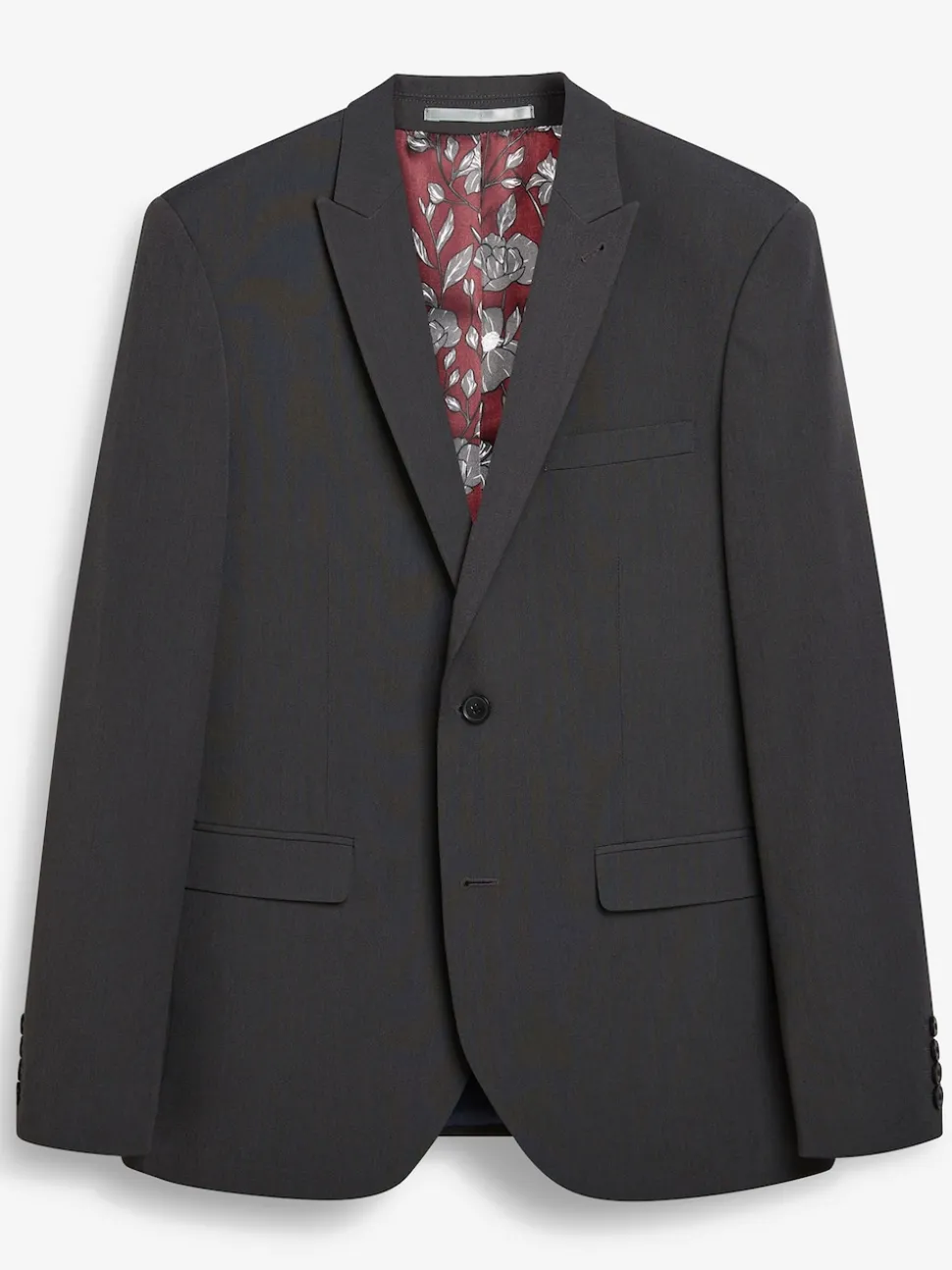 Charcoal Grey Slim Fit Two Button Suit Jacket