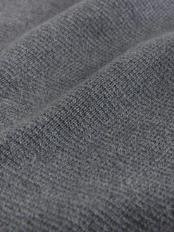 Charcoal Grey Stag Logo N.Premium Regular Fit 100% Cotton Premium Quarter Zip Jumper
