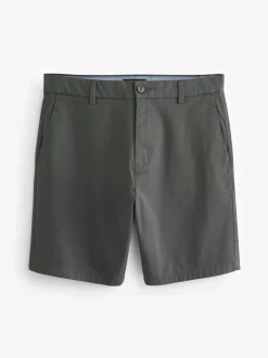Charcoal Grey Straight Fit Stretch Chinos Shorts