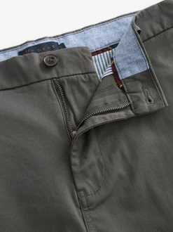 Charcoal Grey Straight Fit Stretch Chinos Shorts