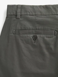 Charcoal Grey Straight Fit Stretch Chinos Shorts