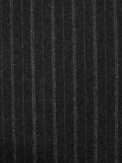 Charcoal Grey Tailored Fit Tailored Fit Signature Empire Mills 100% British Wool Stripe Suit Jacket