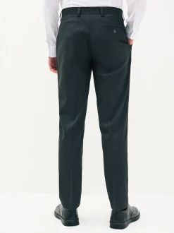 Charcoal Grey Tailored Fit Stretch Smart Trousers
